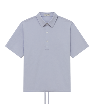 Drawstring-Hem Polo