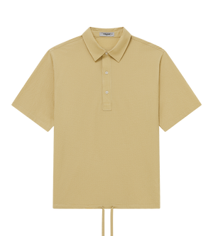 Drawstring-Hem Polo