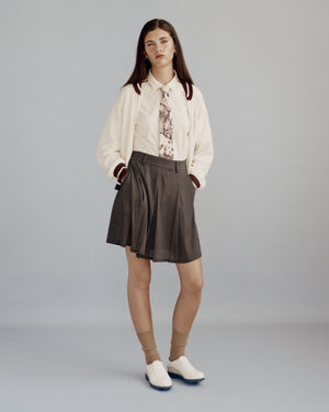 Bound Box Pleat Skirt