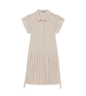 Dolman Sleeve Pleated Dress