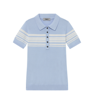 STRIPE KNIT POLO