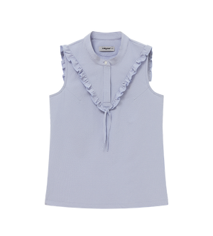 RUFFLE SLEEVELESS TOP