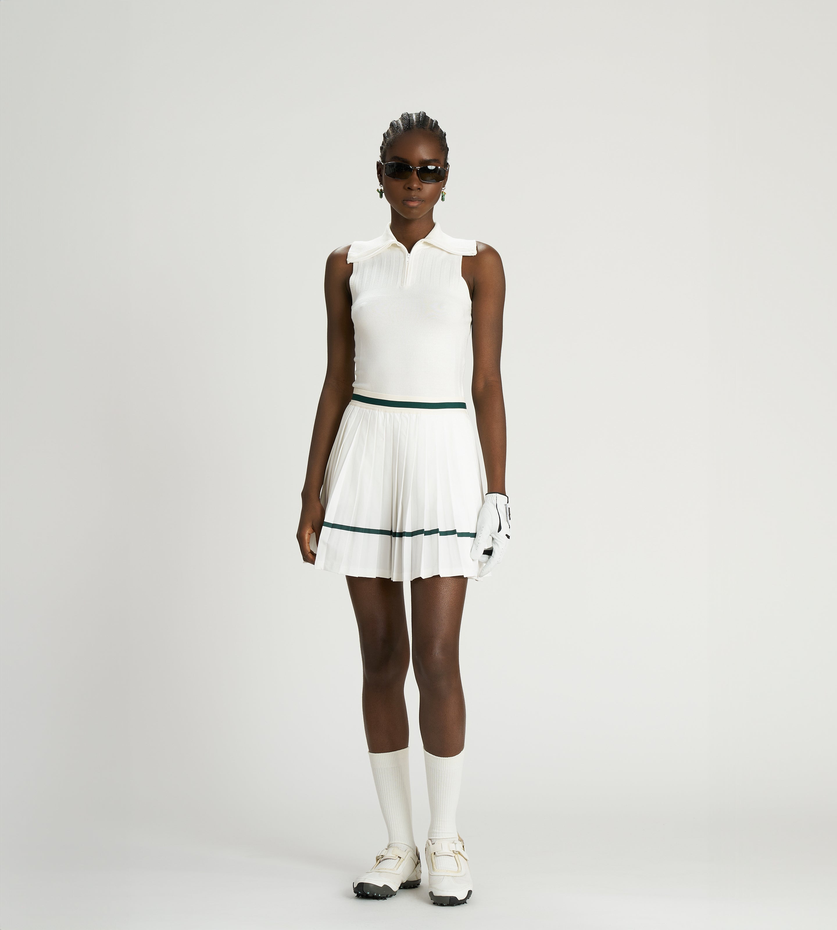 Knife Pleat Skirt - White | Head Golf