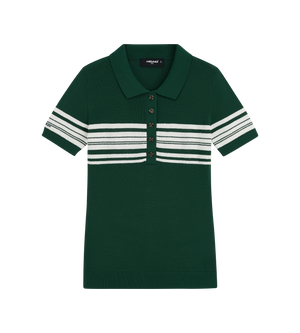 Stripe Knit Polo